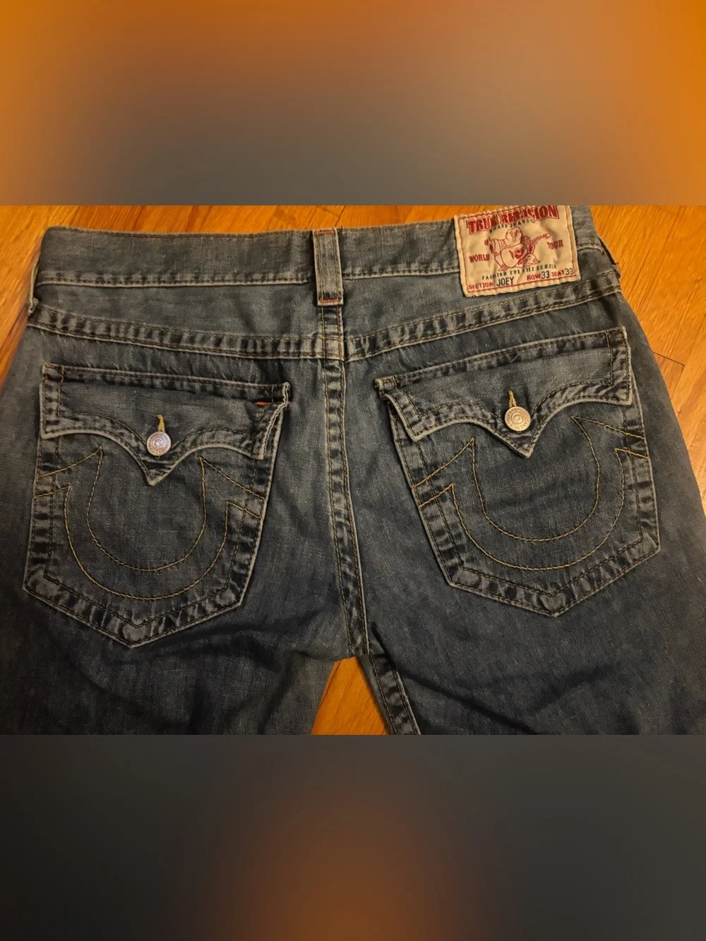 True Religion shorts wash blue